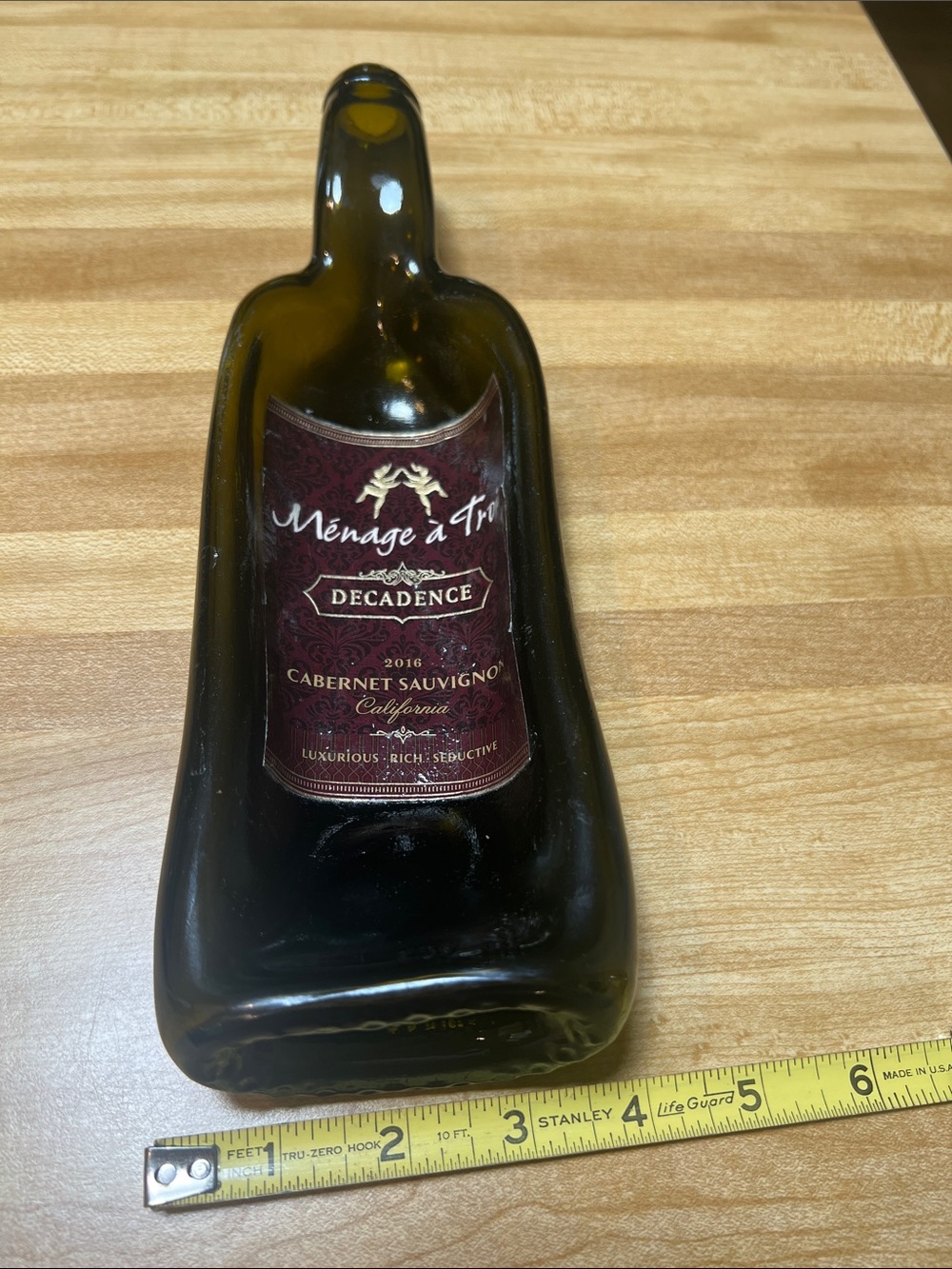 #2821*4x12”UniqueSpoon Rest: Decadence Cabernet Sauvignon - Deep Burgundy Bottle - Picture 4 of 17
